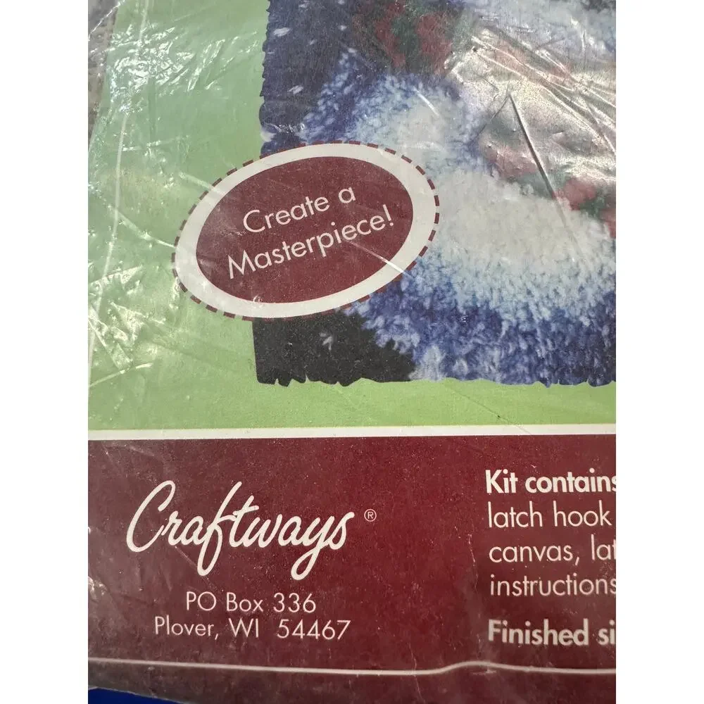 Craftways Snowman Latch Hook Kit NIP NEW 20
